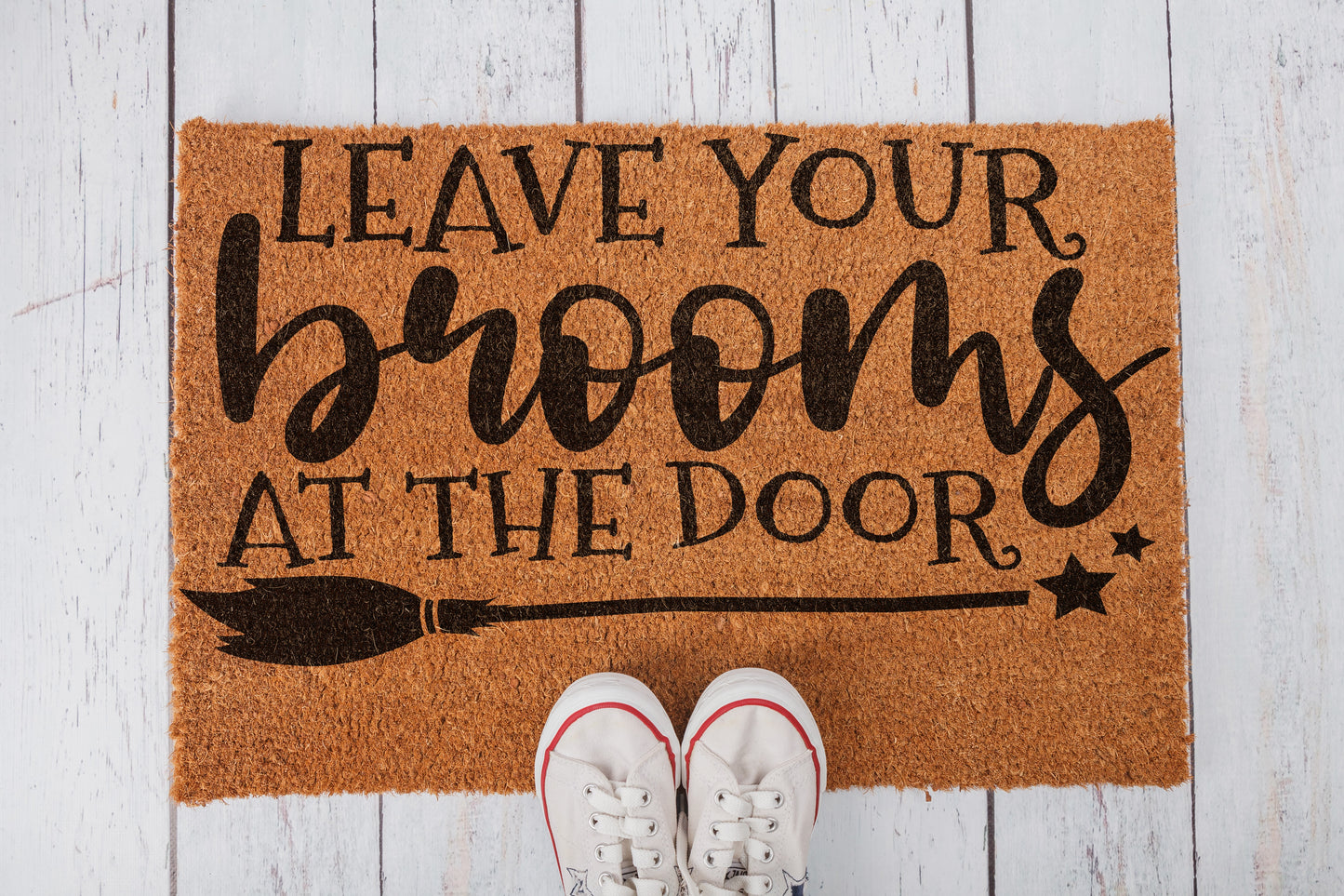 Halloween Coir Door Mat - Leave Your Brooms At The Door