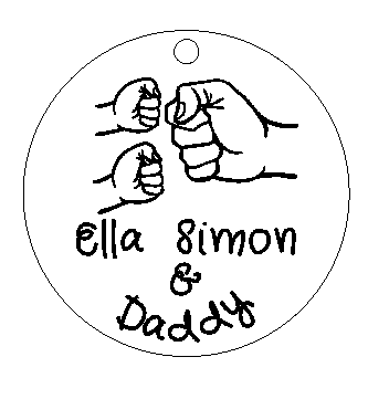 Fist bump keyring for Father's Day. Show your dad that you love him with this custom gift, personalised just for him