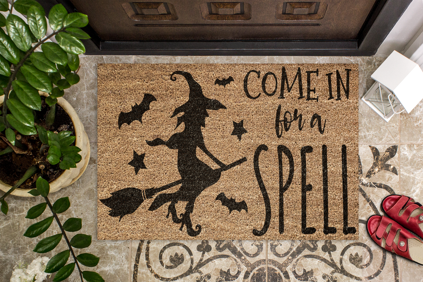 Halloween Coir Door Mat - Come In For A Spell