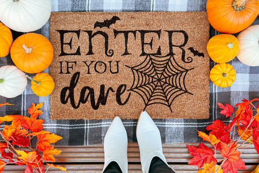 Halloween Coir Door Mat - Enter If You Dare