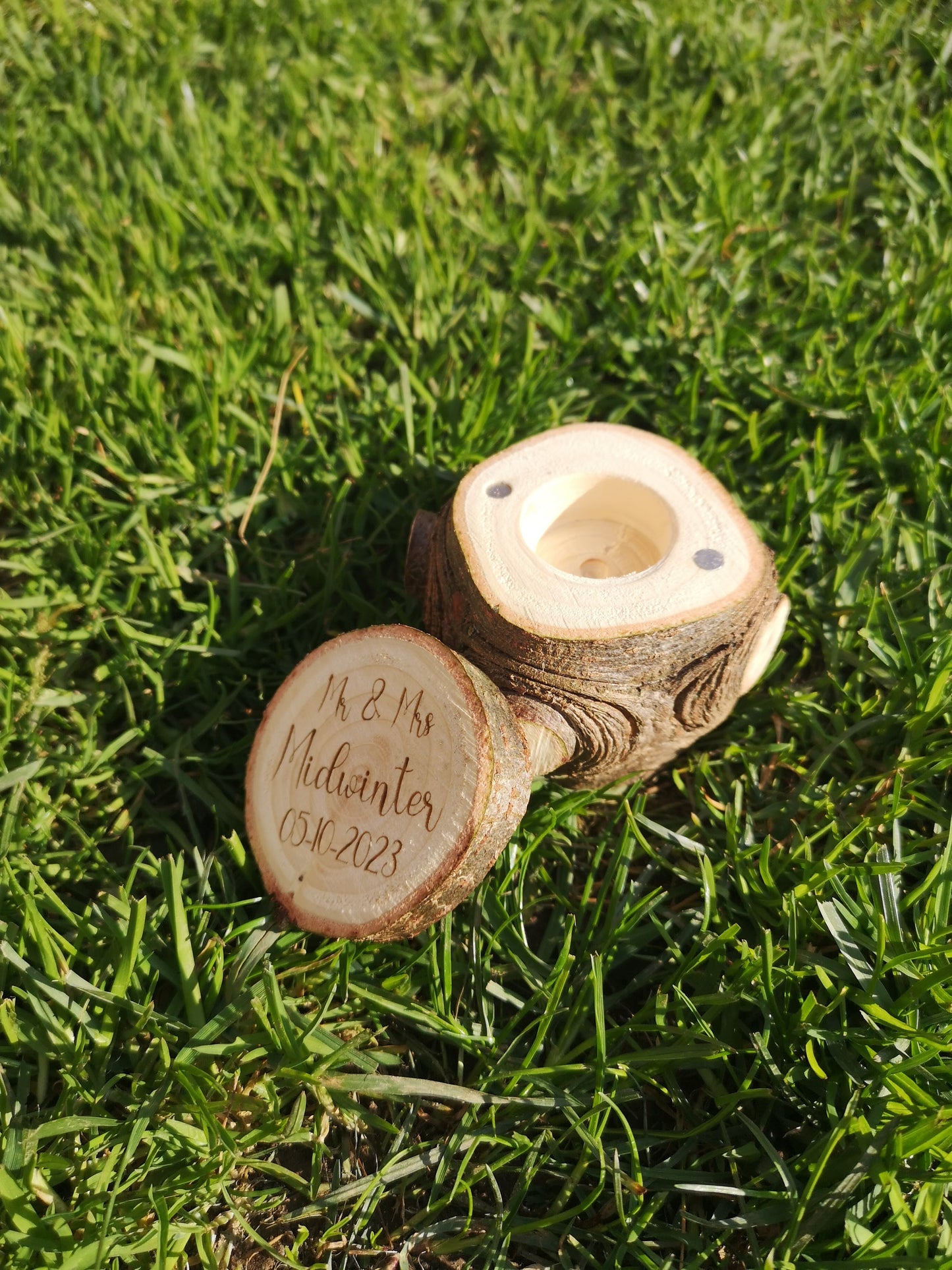 Wedding Ring Box, Personalised Recycled Christmas Tree Stump Ring Bearer Pillow Alternative, Rustic Wooden Ring Box, Engagement Ring Box