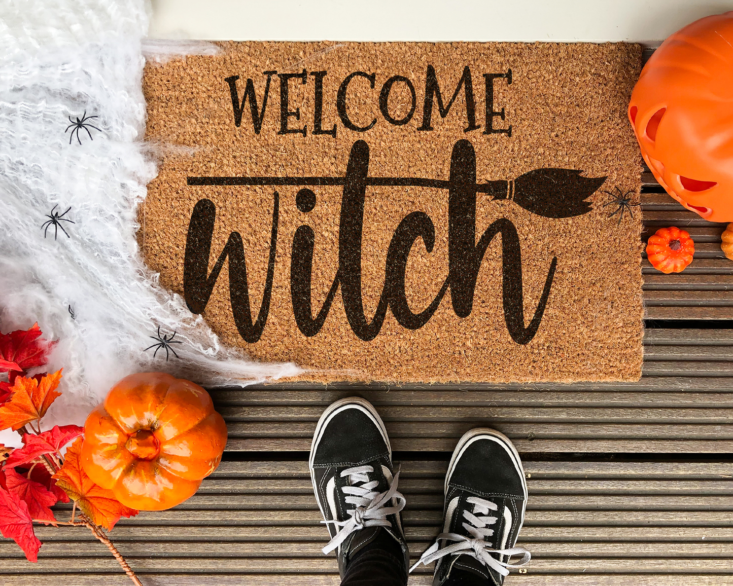 Halloween Coir Door Mat - Welcome Witch