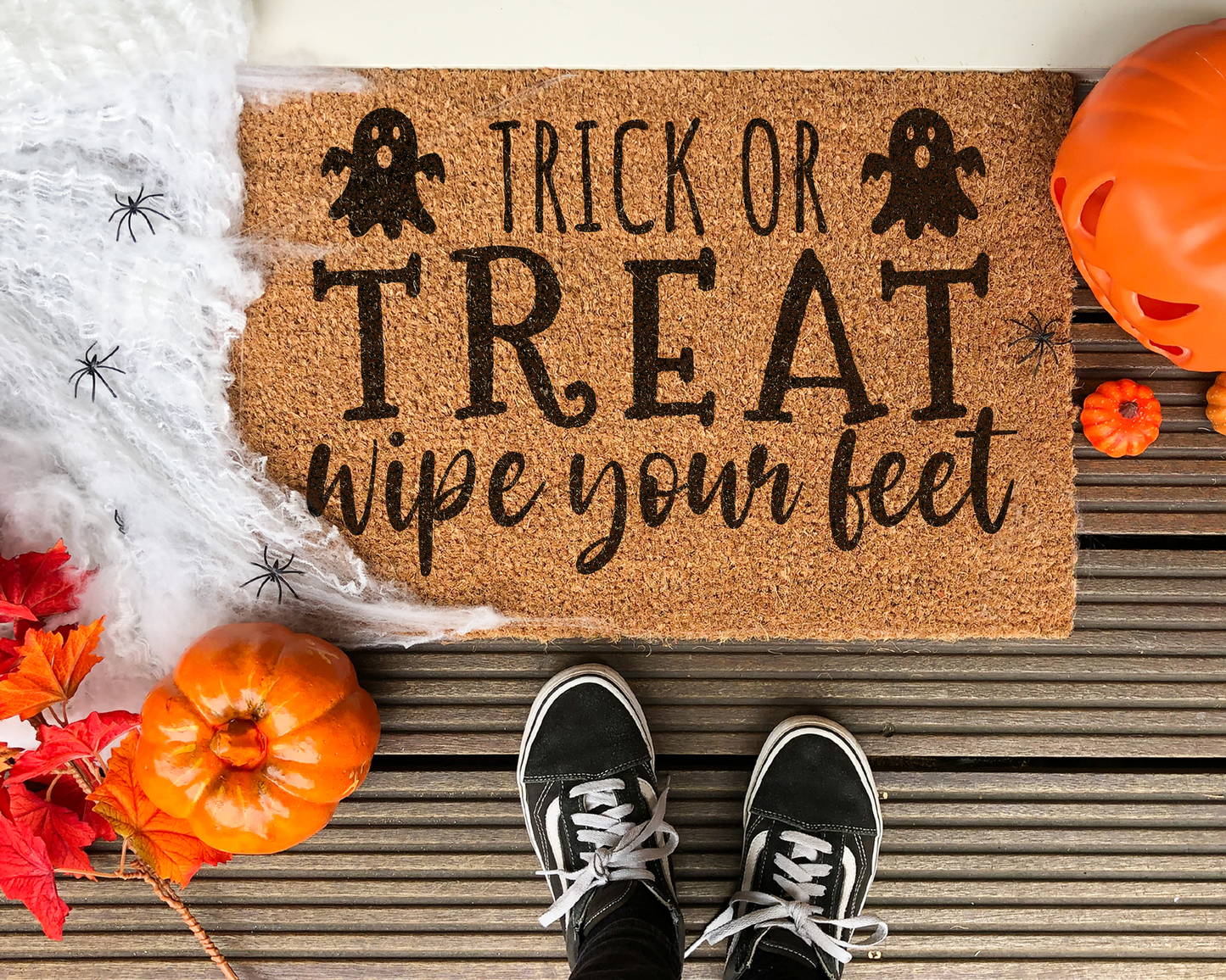 Halloween Coir Door Mat - Trick Or Treat, Wipe Your Feat