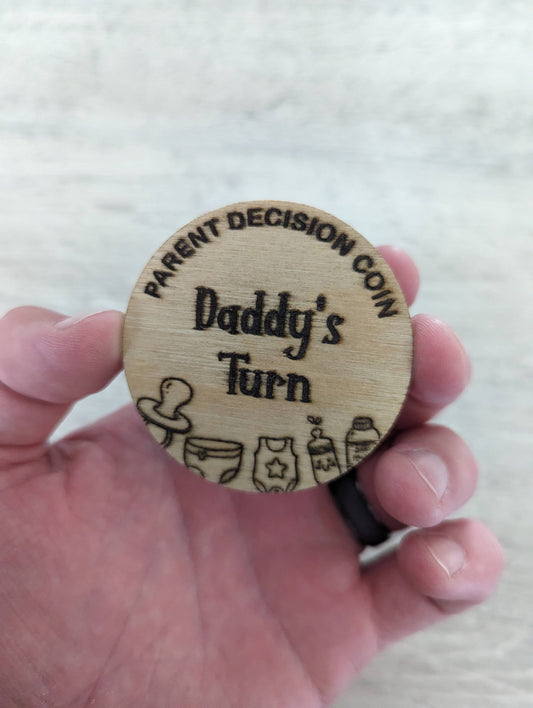 New Parent Decision Coin | Fun Flip Token Gift For Parents | Baby Shower Gift