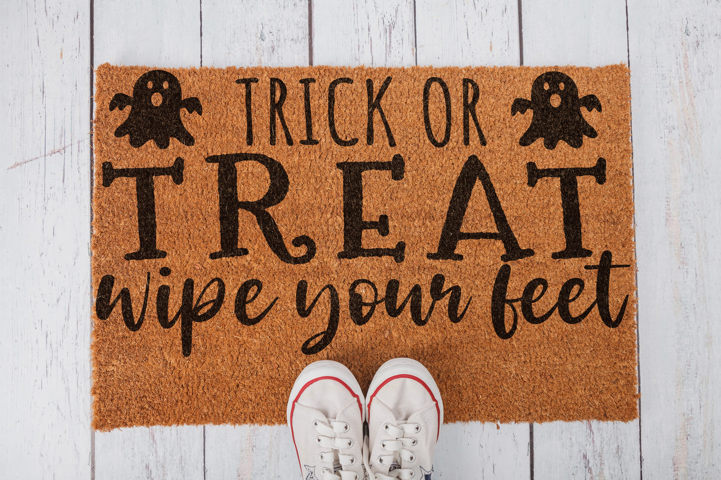 Halloween Coir Door Mat - Trick Or Treat, Wipe Your Feat