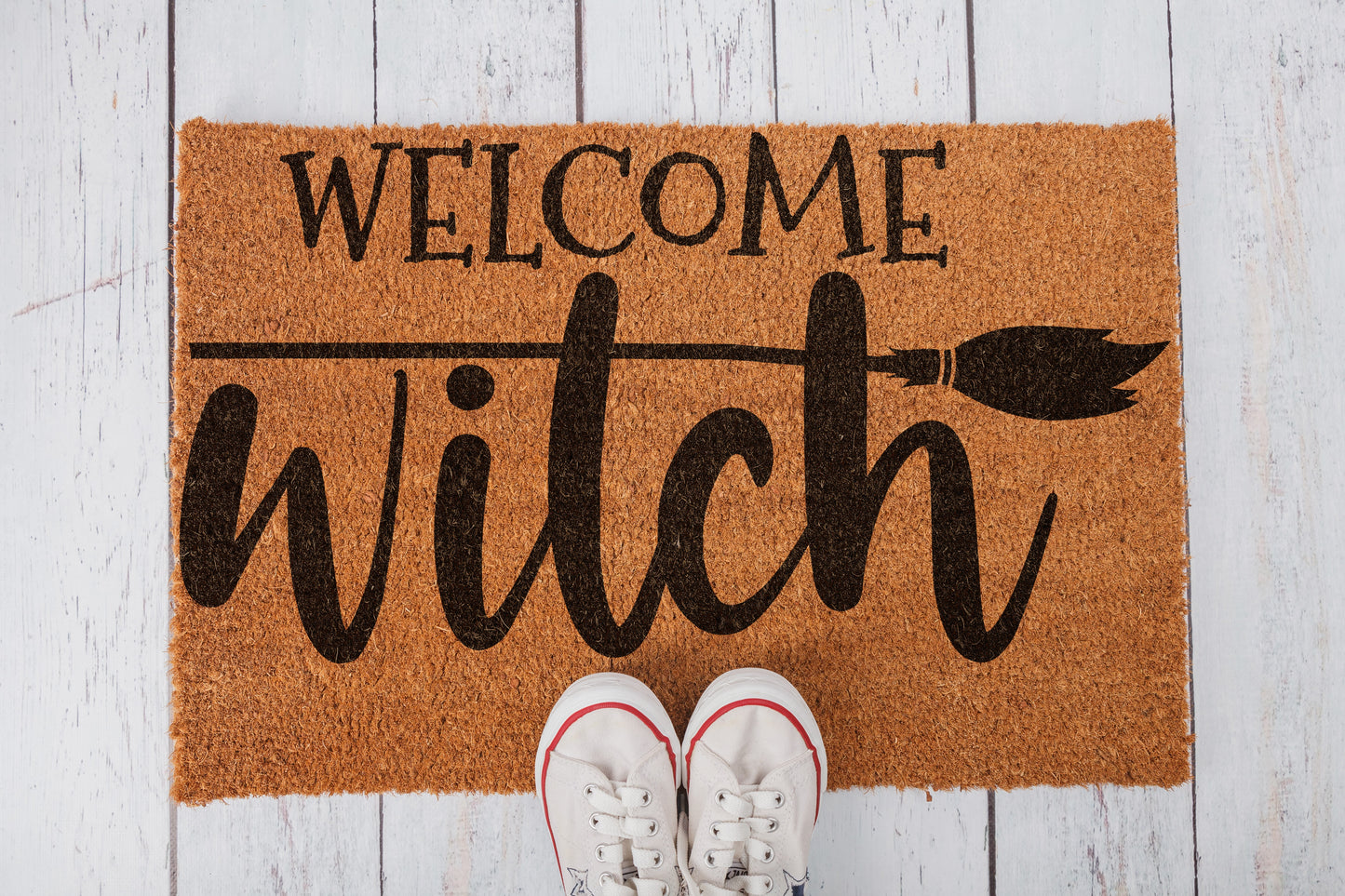 Halloween Coir Door Mat - Welcome Witch