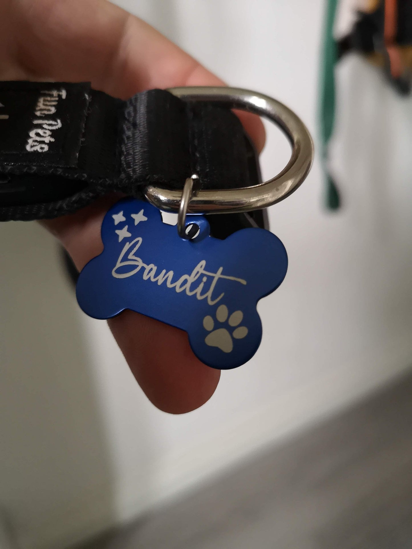 Customised Dog collar tag - personalised dog tag with your best friends name and your contact details - perfect gift for pet lovers