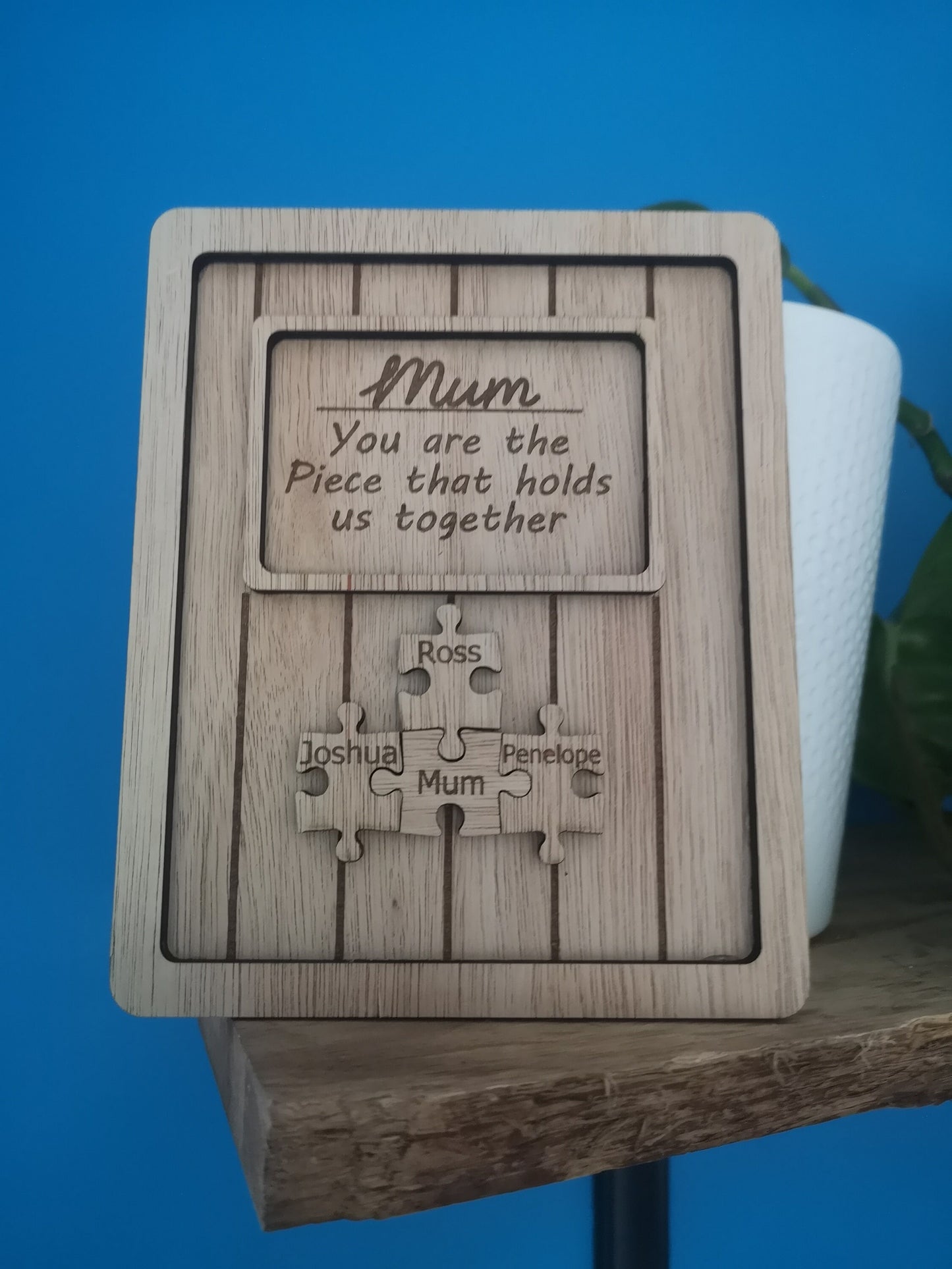 Personalized Mother's Day Sign, Puzzle Piece Sign,